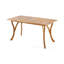 Table de salle à manger d'extérieur rectangulaire en bois massif de 59 pouces-33763711
