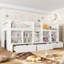 Lit mezzanine bas pour enfants avec tablettes multiples, aucun sommier nécessaire-1022301129