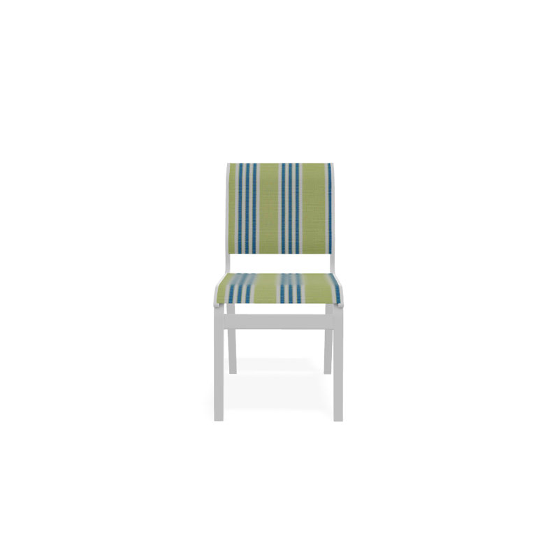 Chaise d'appoint de salle à manger Hiraku, Blanc texturé, Lime