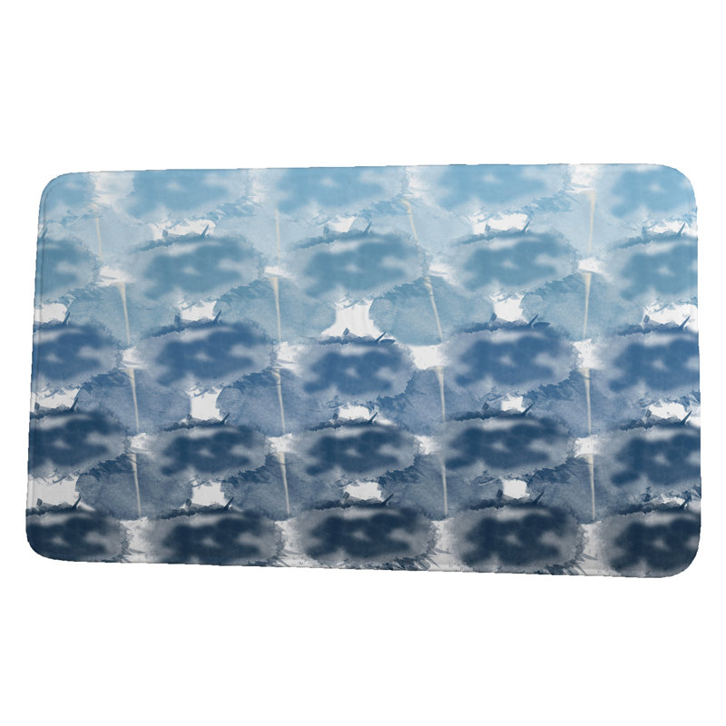 Tapis pour salle de bain Hephzibah, l 24 po x L 36 po, Bleu
