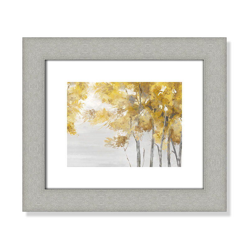 Jaune altruiste - Art encadré autoportant, H 14,5 po x l 16,5 po x P 1,25 po, Cadre argent brossé