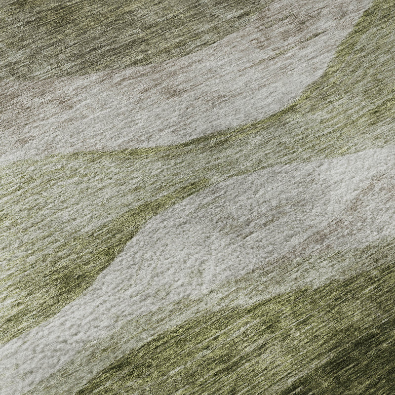 Premium Machine Washable Krause AMF1141 Swirls Rug, Rectangle 5' x 7'6"