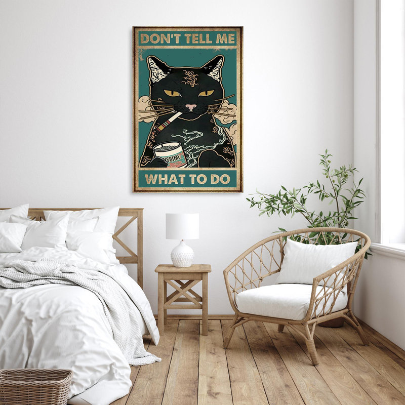 "Dont Tell Me What To Do" - Graphiques rectangulaires 1 pièce "Don't Tell Me What To Do" sur toile