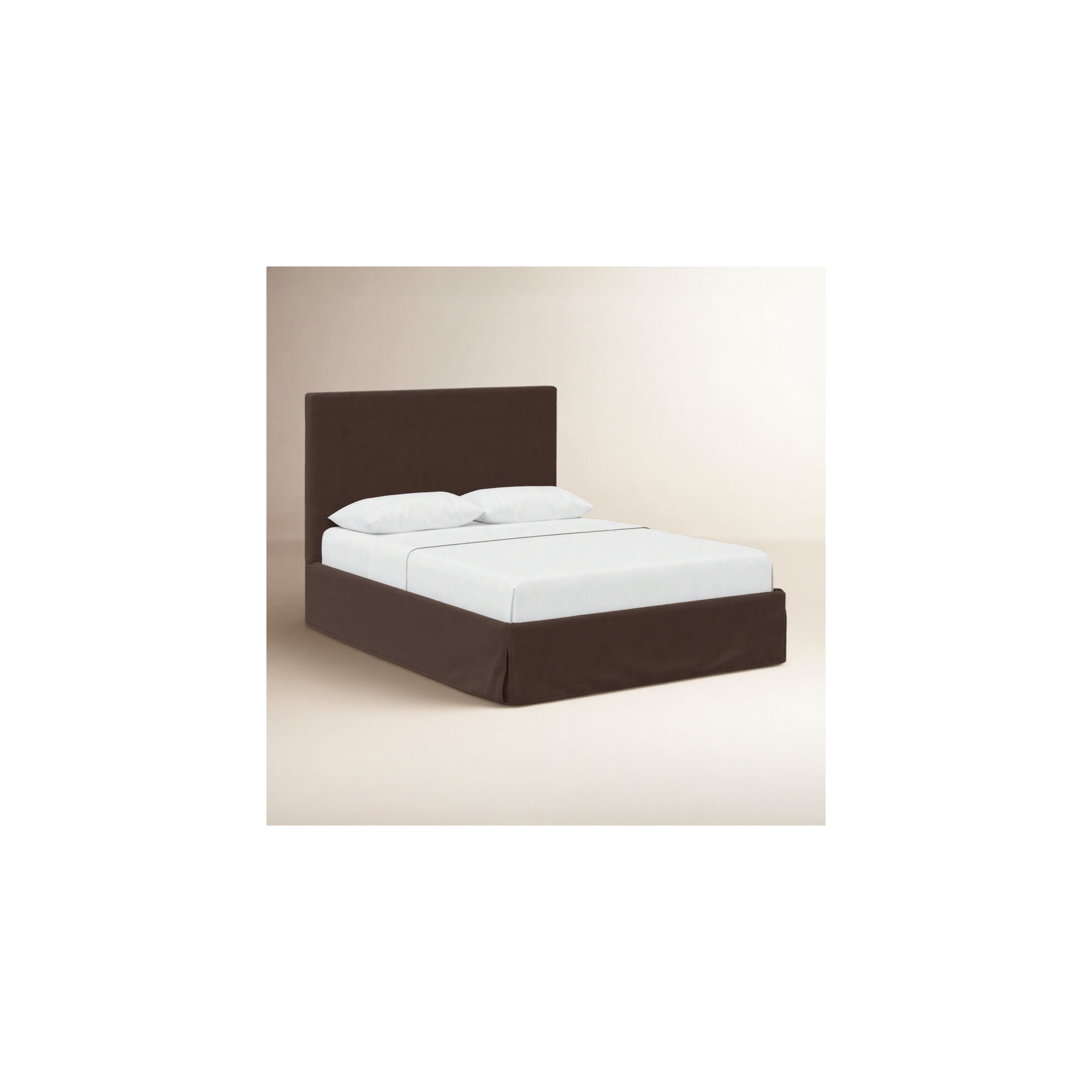 Verona Upholstered Slipcover Bed, Classic Chocolate Velvet, King