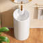 Lavabo de salle de bain autoportant circulaire sur pied 16 po x 16 po, lavabo de salle de bain piédestal en céramique blanche avec trop-plein et lavabos piédestal en céramique moderne pré-percés
