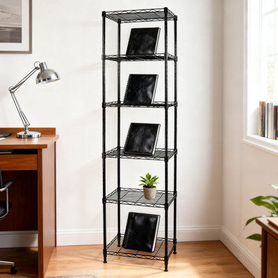 Étagère en métal robuste à 6 niveaux avec tablettes réglables, support de rangement polyvalent pour la salle de lavage, la cuisine, le garde-manger, la salle de bain et l'organisation de placard