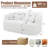 Compact Beige Chenille Sofa, Modern Style For Small Spaces