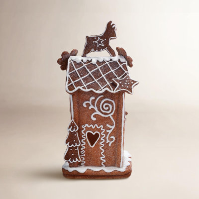 Tall Lighted Resin Gingerbread House