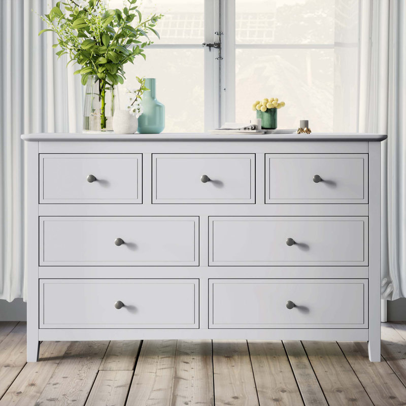 Commode à 7 tiroirs Tyshone, Blanc