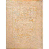 One-of-a-Kind Rectangle 11'6" X 15'" New Age Wool Area Rug in Yellow/Beige/Green