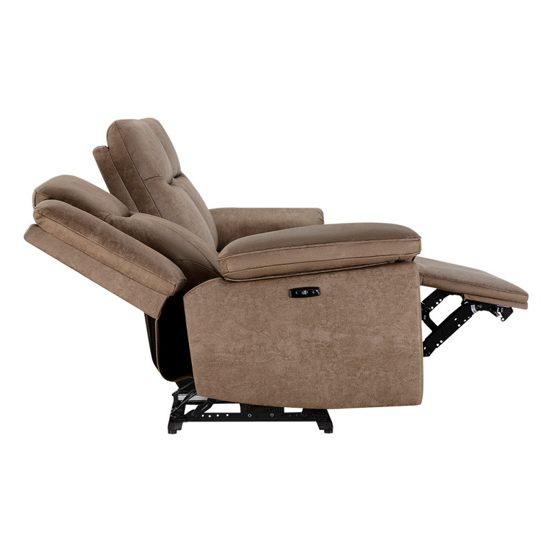 Jagger 3 - 109'' Piece Power Reclining Sofa, Splash Light Brown Polyester