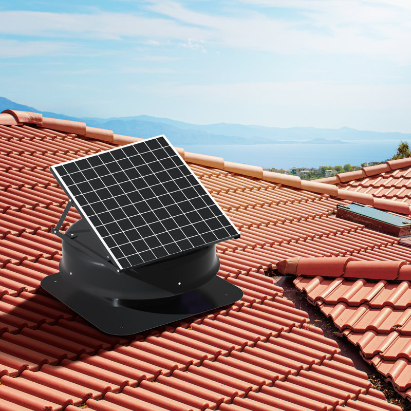 Ventilateur solaire de grenier, 40 W, grand débit d'air 1230 CFM solaire