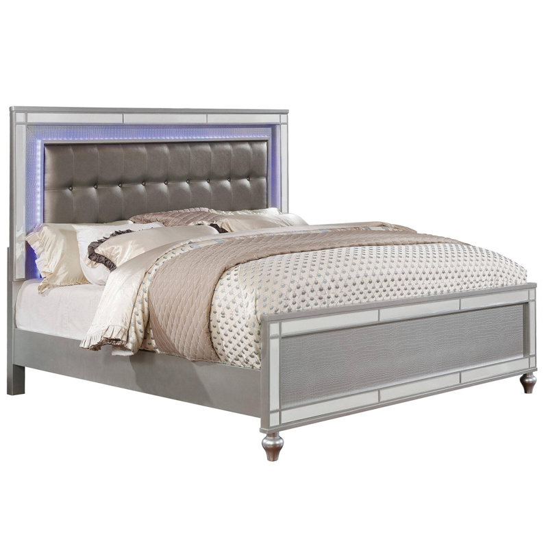 Aime Vegan Leather Platform Bed, King
