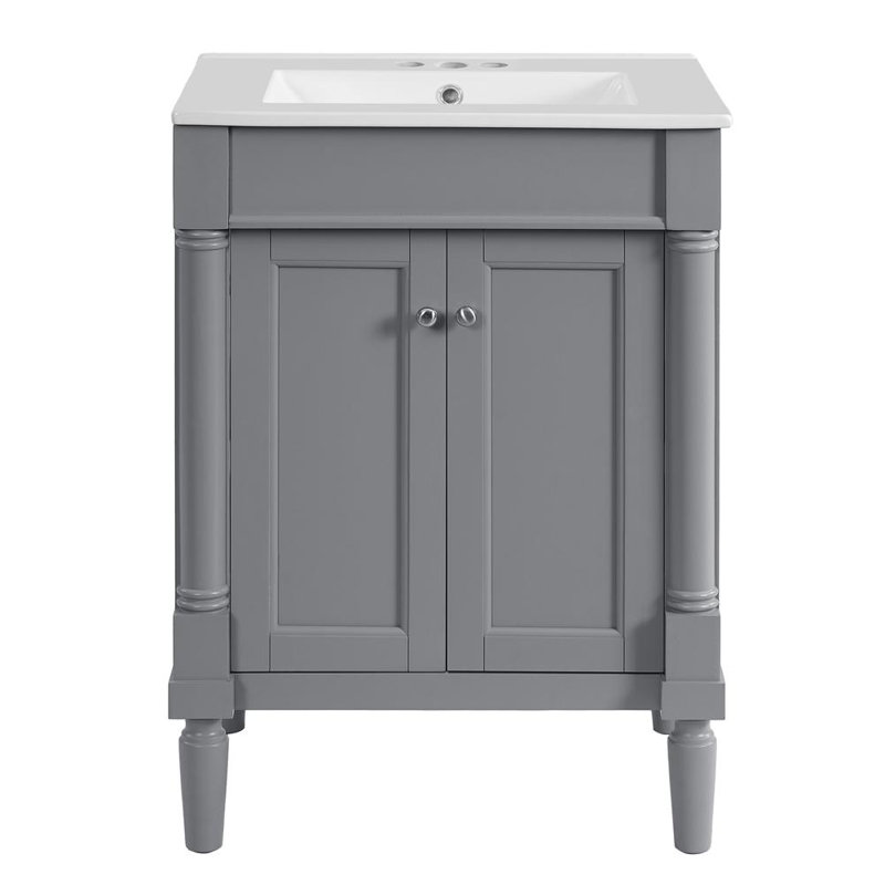 Meuble-lavabo 24 po, Gris