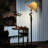 Black Solid Wood+Fabric Free form Floor Lamps-1551495467