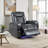 Power Recliner with Wireless Charging & Bluetooth - Luxury Motion Sofa Chair, Cup Holder & Memory Foam Support