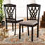 46.48cm H Polyester Blend Upholstered Side Chair in Sand/Dark Brown-39613565