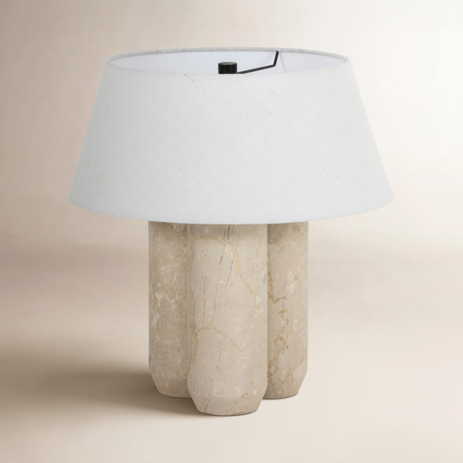 Bremen Table Lamp, Cream Marble