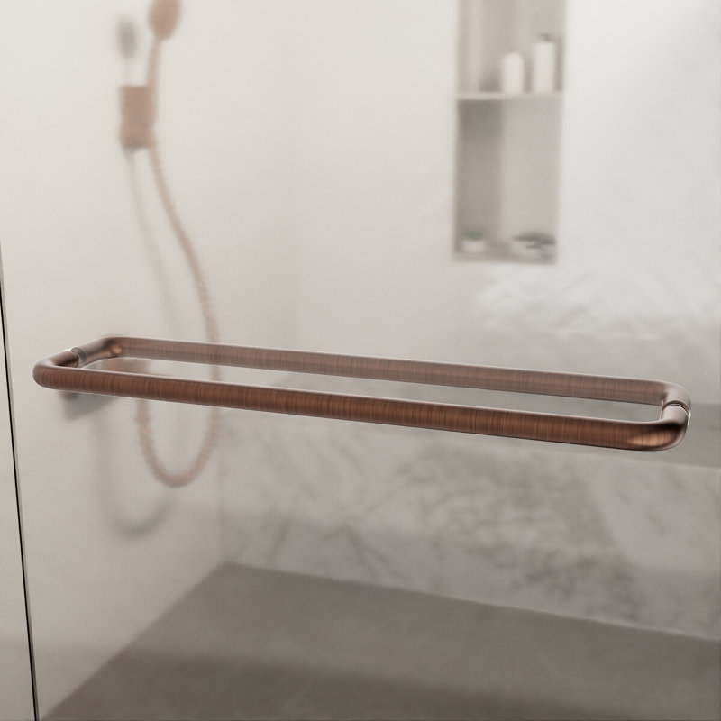 Porte-serviettes de douche tubulaire standard de 18 à 18 pouces Brixwell TB-18BTB-PVC