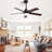 42 Inch Modern Ceiling Fan With LED Light 5 Blades Remote Control Reversible DC Motor Black For Bedroom-1276185106-1276185111