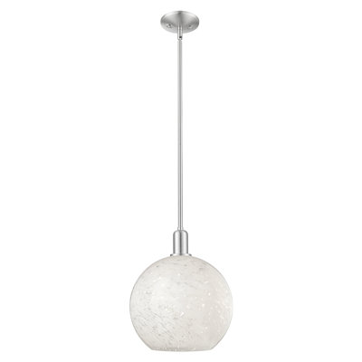 Arcadia - White Mouchette - 1 Light 12" Stem Hung Mini Pendant