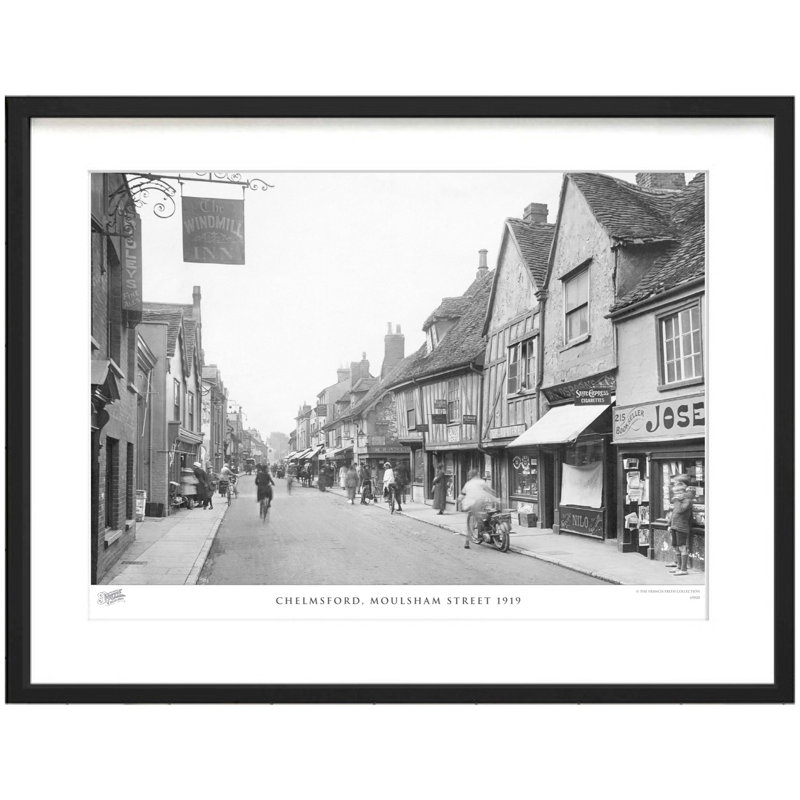 Chelmsford, Moulsham Street 1919 by Francis Frith - Single Picture Frame Print, 28cm H x 36cm W x 2.3cm D