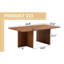 Table basse 44,8 pouces en grain de bois de noyer et bois aggloméré - Luxe moderne
