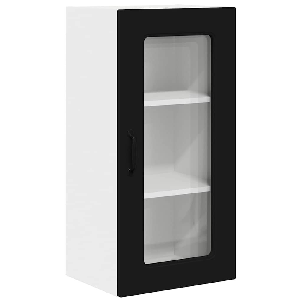 Vidaxl Kitchen Wall Cabinet Black 40 X 31 X 80 Cm Engineered Wood