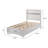 Wood Twin Storage Panel Bed White