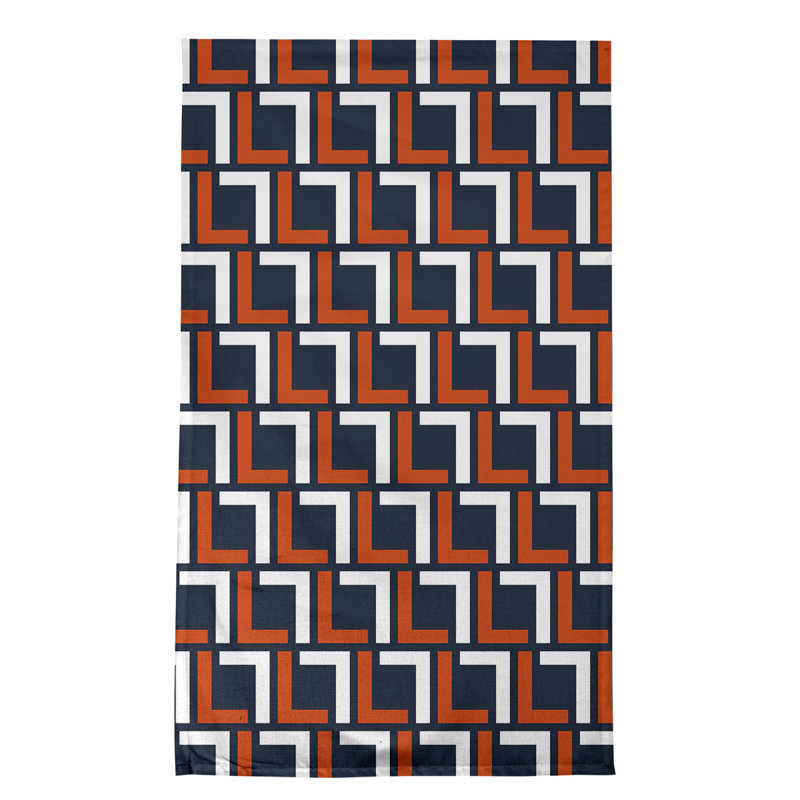 Tira Tea Towel Kitchen Towel, Dark Navy/Orange/White, Polyester
