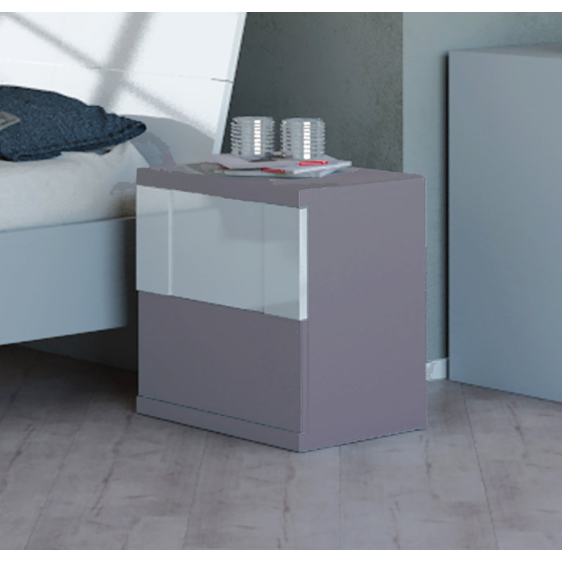 Columbia 60cm W Manufactured Wood Bedside Table