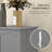 41" Storage Cabinet Kitchen Pantry, 12 Door Shelves, Double Doors, 5 Shelving, Adjustable, Paper Gray For Functional Space Shelf Unit, Adjustable Efficient Utilization