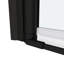 Porte de douche pivotante noire matte - verre trempé de 1/4 po, réglable de 1 3/8 po, stable et étanche, installation facile avec pivot lisse, bonne fuite, installation