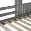 Lit superposé simple au-dessus d'un lit double en bois avec maisonnette, look en gris antique et garde-corps pour un divertissement sécuritaire, structure en pin massif, niveau de soutien supérieur de 400 lb, deux façons d'assemblage du bas 600 lb-130428140