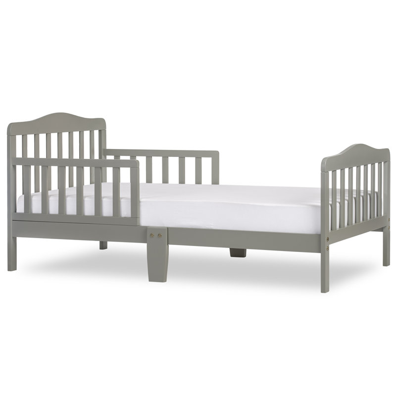 Classic Toddler Solid Wood Bed, Gray