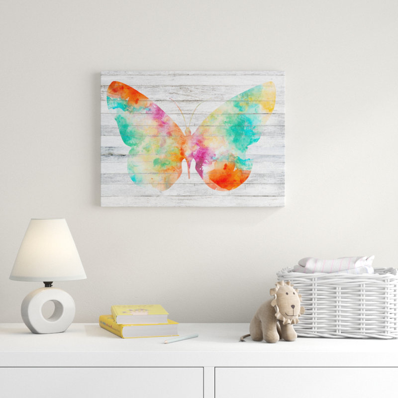 « ailes on wood i », art sur toile, H 14 po x l 19 po x P 2 po