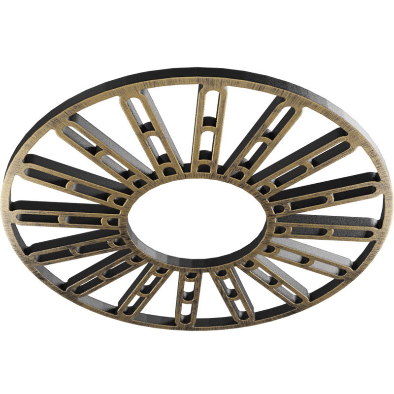 Médaillon de plafond 22 po x 22 po x P 8 po x P 3/4 po Hale, Or pâle antique, H 22 po x l 22 po x P 0,75 po