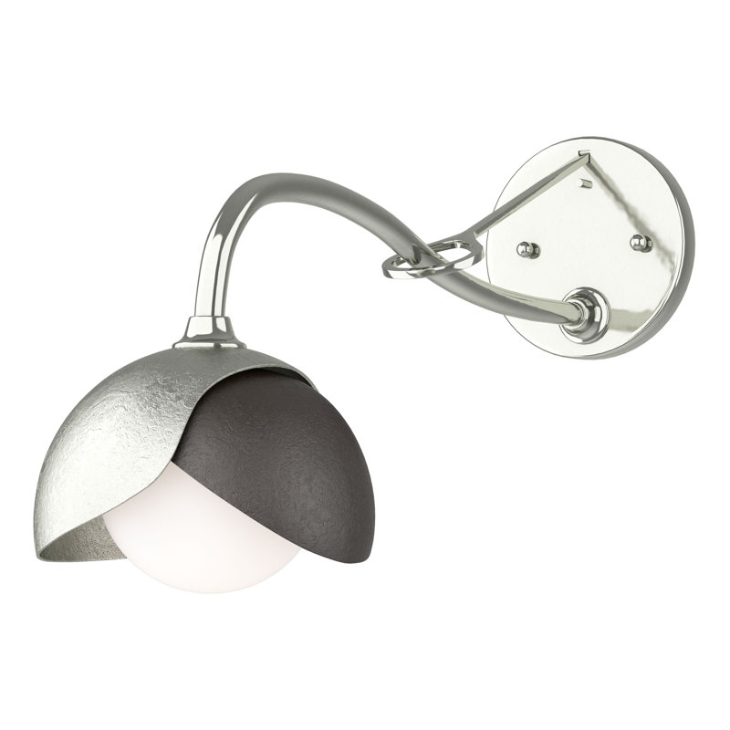 Brooklyn 1 - Light Hardwired Armed Sconce, Oil Rubbed Bronze, Sterling
