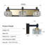 Meuble-lavabo à 3 lumières à DEL - Cristal et style moderne pour fixation murale de salle de bain au-dessus du miroir - antirouille