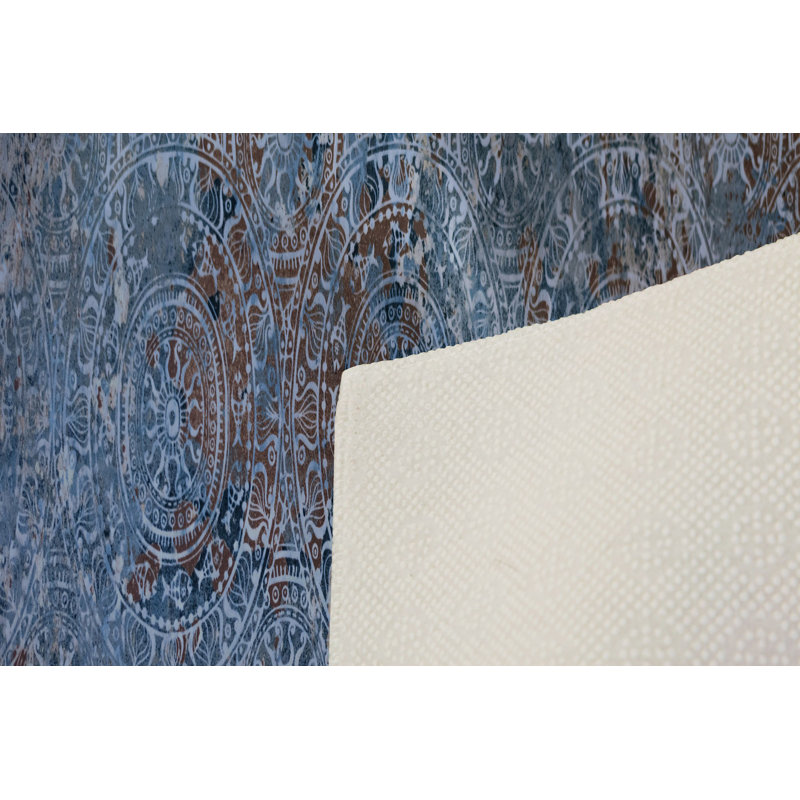 Soft Hall Carpet 2.6 x 4.9 Feet | 100% Polyester, 0.04 in Pile Height | Antibacterial, Non-Slip Underside | Woven with 3D Digital Printing | Machine Washable | Durable & Stylish for Entryways & Living Rooms