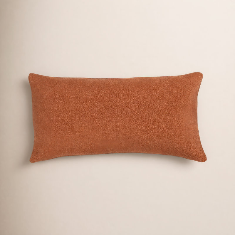 Coussin décoratif Cascade Getty, Polyester, Rouge, Rectangle H 12 po x l 21 po