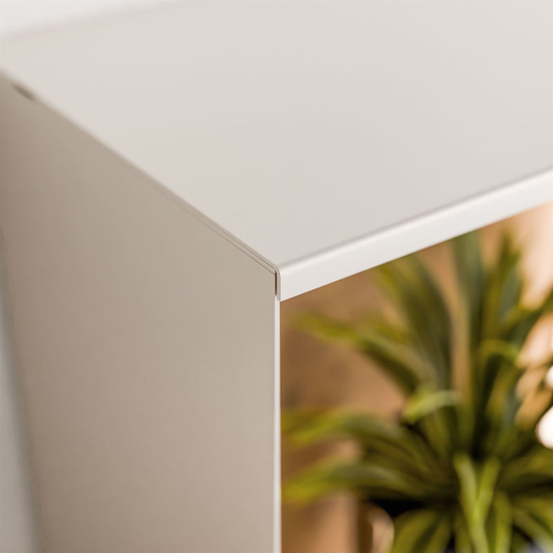 3 Piece Square Metal Cube Shelf, Cashmere / Artisan without LED