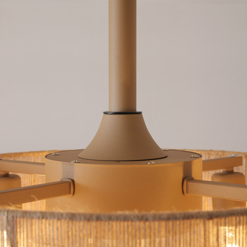 Ventilateur de plafond cage en nylon 17,7 "à 3 pales avec télécommande Habib