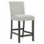 Ensemble de salle à manger à hauteur de comptoir de 60 po avec tablette de rangement et chaises rembourrées gris clair Luna-1097551994
