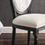Chaise d'appoint capitonnée à dossier King Louis en noir / gris clair-174755050-174755048