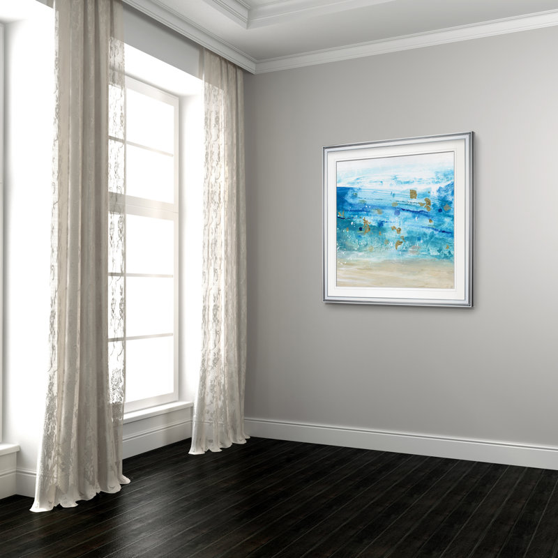 'Sea Glass Summer I' Framed Print, Wrapped Canvas, 32" H x 32" W x 2" D