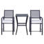 Ensemble de bar d'extérieur 3 pièces avec coussin moelleux en osier de rotin Outsunny