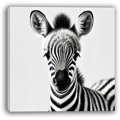 Striking Baby Zebra - Art mural sur toile tendue