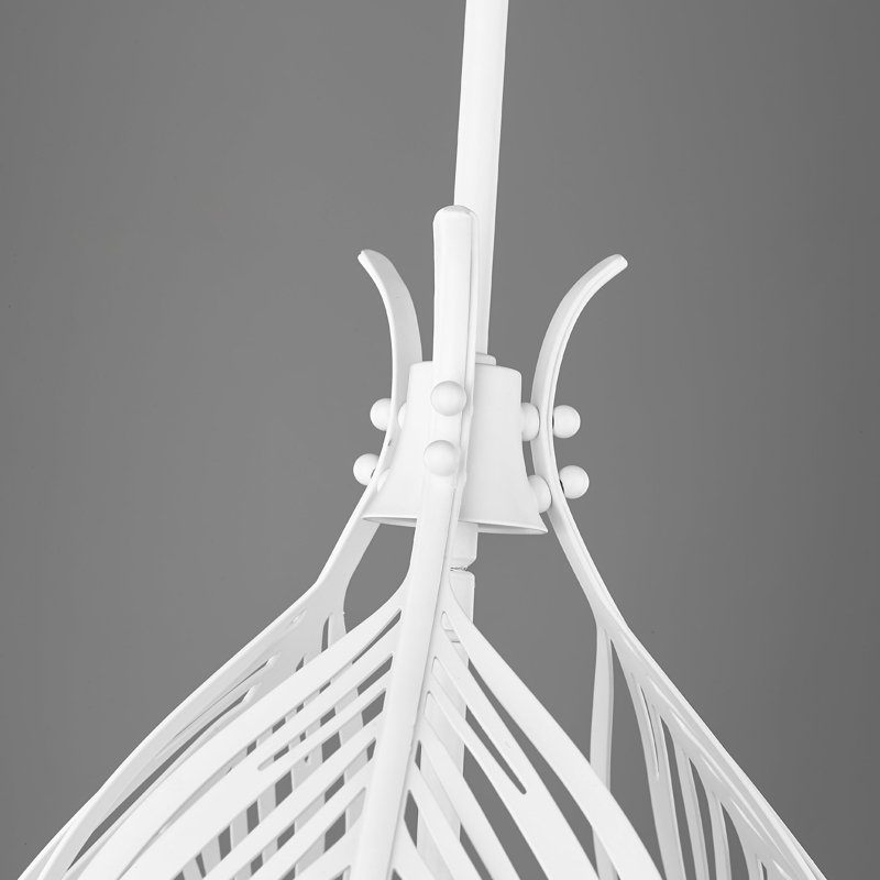 Luminaire suspendu géométrique unique à 3 lumières Etty, Blanc mat