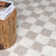 Atiran Checkered Shag Beige Area Rug
